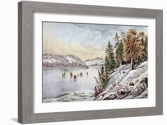 Canadian Winter Scene-Currier & Ives-Framed Giclee Print