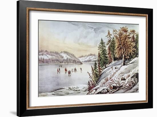 Canadian Winter Scene-Currier & Ives-Framed Giclee Print