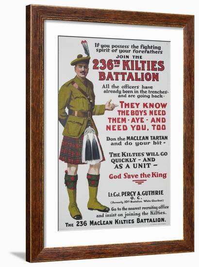 Canadian World War One Recruiting Poster-null-Framed Giclee Print