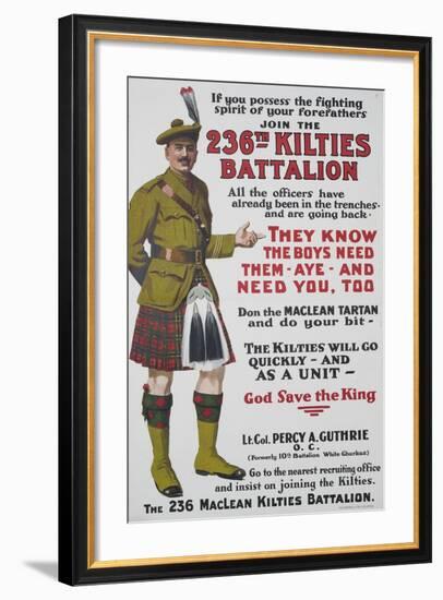 Canadian World War One Recruiting Poster-null-Framed Giclee Print