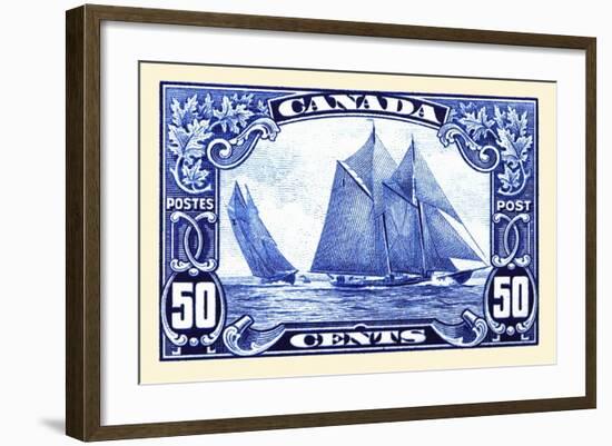 Canadian Yachting Postage Stamp-null-Framed Art Print