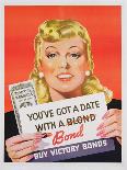 You'Ve Got a Date with a Bond', Poster Advertising Victory Bonds (Colour Litho)-Canadian-Framed Premier Image Canvas