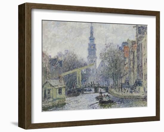 Canal a Amsterdam, 1874-Claude Monet-Framed Giclee Print