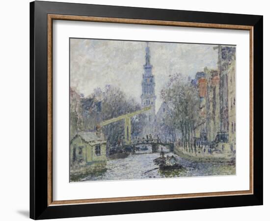 Canal a Amsterdam, 1874-Claude Monet-Framed Giclee Print