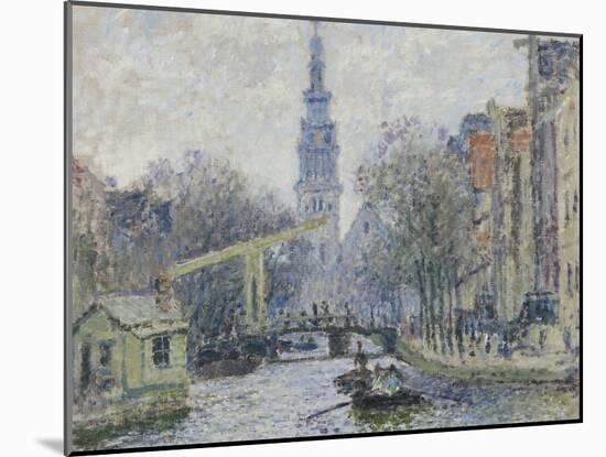 Canal a Amsterdam, 1874-Claude Monet-Mounted Giclee Print