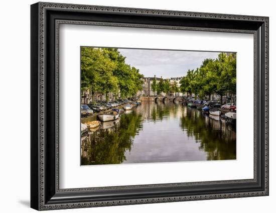 Canal Amsterdam, Holland, Netherlands.-Michael DeFreitas-Framed Photographic Print