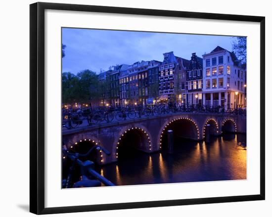 Canal and Bridge, Amsterdam, Holland, Europe-Frank Fell-Framed Photographic Print