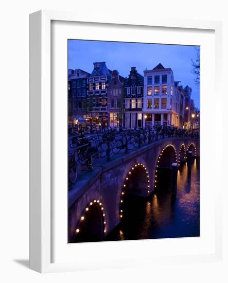 Canal and Bridge, Amsterdam, Holland, Europe-Frank Fell-Framed Photographic Print