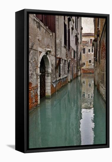 Canal and Doorways Venice, Italy-Darrell Gulin-Framed Premier Image Canvas