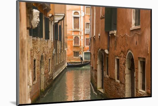 Canal and gondolier, Venice, UNESCO World Heritage Site, Veneto, Italy, Europe-Frank Fell-Mounted Photographic Print
