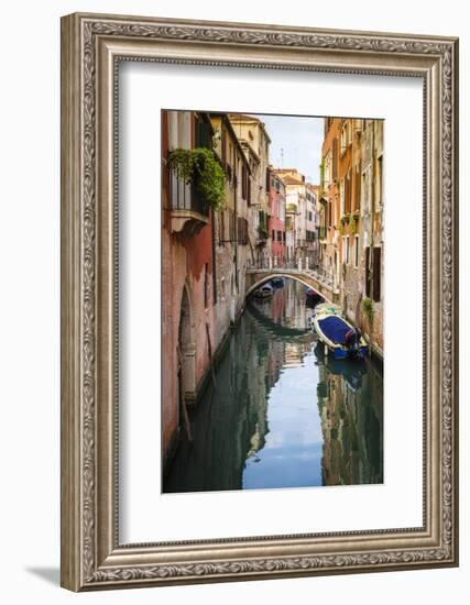 Canal and houses, Venice, Veneto, Italy-Russ Bishop-Framed Photographic Print