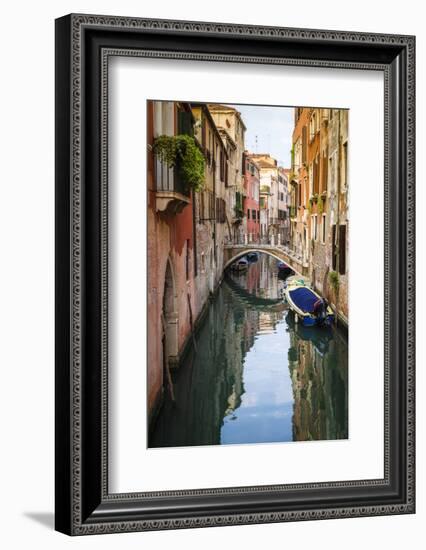 Canal and houses, Venice, Veneto, Italy-Russ Bishop-Framed Photographic Print