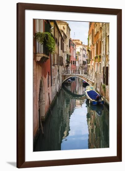 Canal and houses, Venice, Veneto, Italy-Russ Bishop-Framed Photographic Print