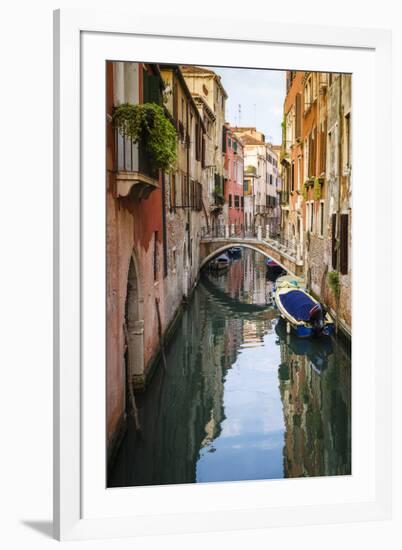 Canal and houses, Venice, Veneto, Italy-Russ Bishop-Framed Photographic Print