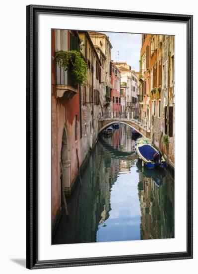 Canal and houses, Venice, Veneto, Italy-Russ Bishop-Framed Photographic Print