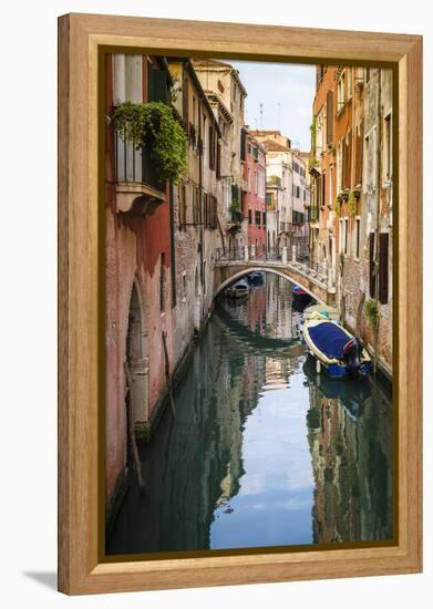 Canal and houses, Venice, Veneto, Italy-Russ Bishop-Framed Premier Image Canvas