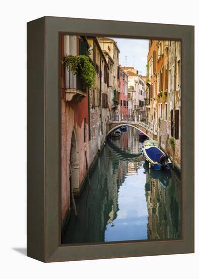 Canal and houses, Venice, Veneto, Italy-Russ Bishop-Framed Premier Image Canvas