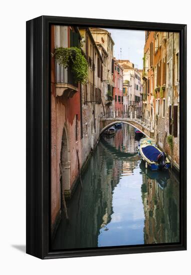 Canal and houses, Venice, Veneto, Italy-Russ Bishop-Framed Premier Image Canvas