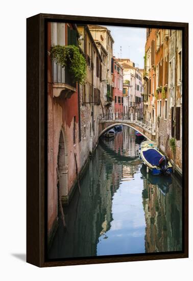 Canal and houses, Venice, Veneto, Italy-Russ Bishop-Framed Premier Image Canvas