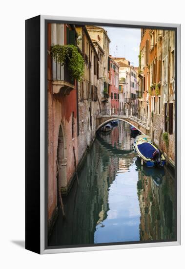 Canal and houses, Venice, Veneto, Italy-Russ Bishop-Framed Premier Image Canvas