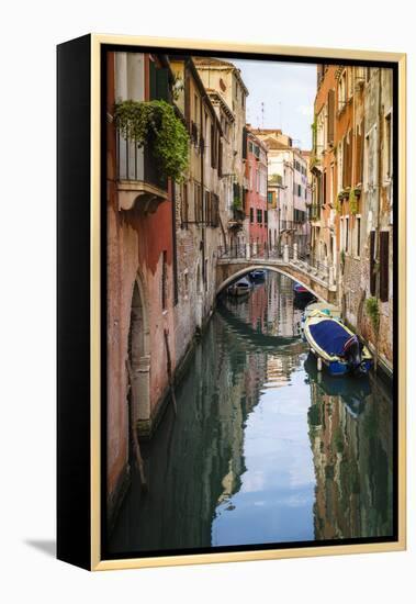 Canal and houses, Venice, Veneto, Italy-Russ Bishop-Framed Premier Image Canvas