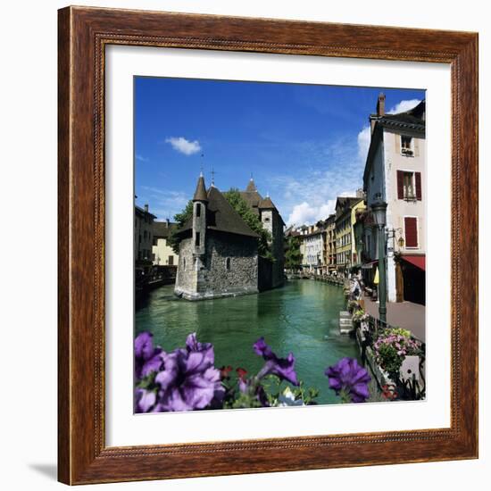 Canal and Palais De L`Ile, Annecy, Lake Annecy, Rhone Alpes, France, Europe-Stuart Black-Framed Photographic Print