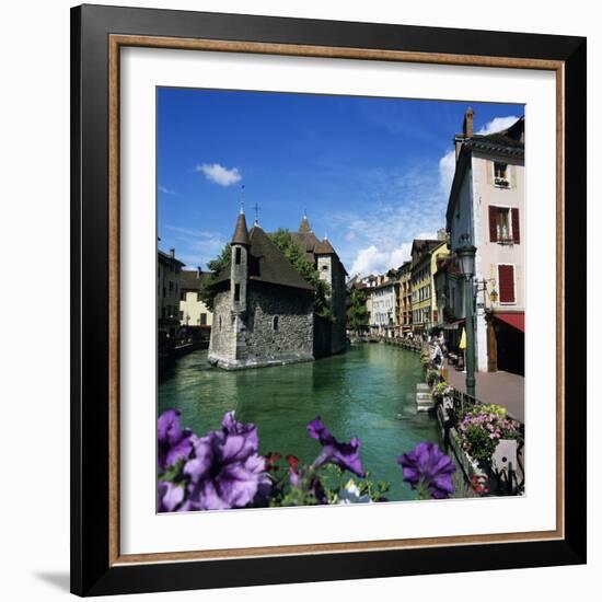 Canal and Palais De L`Ile, Annecy, Lake Annecy, Rhone Alpes, France, Europe-Stuart Black-Framed Photographic Print