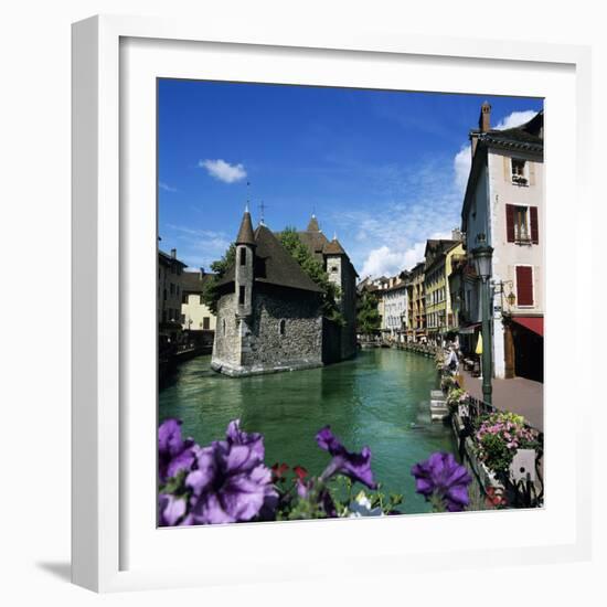 Canal and Palais De L`Ile, Annecy, Lake Annecy, Rhone Alpes, France, Europe-Stuart Black-Framed Photographic Print