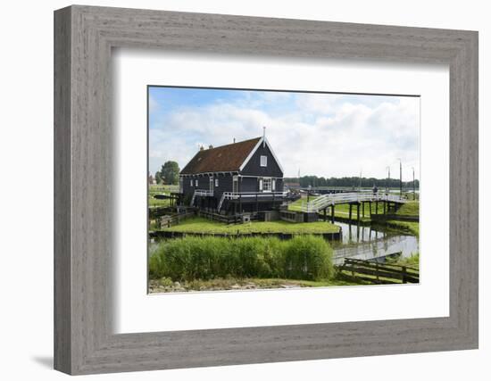 Canal and Traditional Building-Peter Richardson-Framed Photographic Print