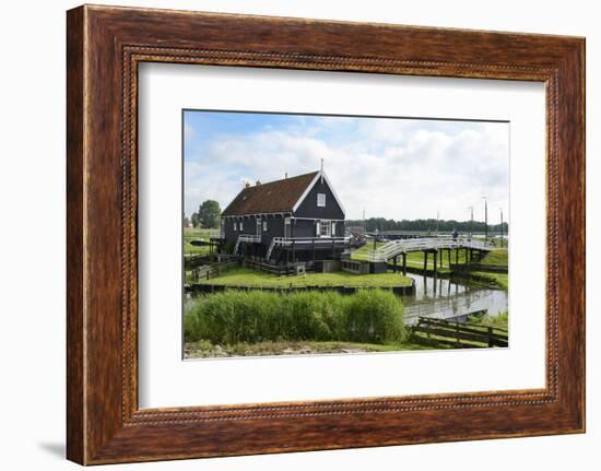 Canal and Traditional Building-Peter Richardson-Framed Photographic Print