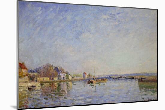 Canal at Loing, 1884-Alfred Sisley-Mounted Giclee Print