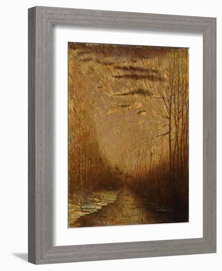 Canal at Sunset-Vittorio Corcos-Framed Giclee Print