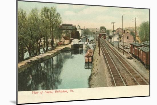 Canal, Bethlehem, Pennsylvania-null-Mounted Art Print