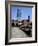 Canal Boat at Castlefield with the Beetham Tower in the Background, Manchester, England, UK-Richardson Peter-Framed Photographic Print