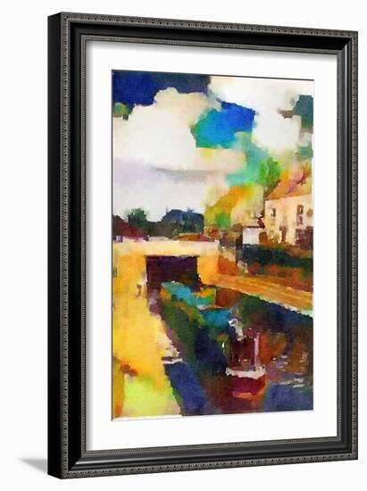 Canal Boat at Trent Lock-Mark Gordon-Framed Giclee Print