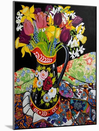 Canal Boat Jug, Daffodils and Tulips, 2005-Joan Thewsey-Mounted Giclee Print