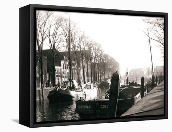 Canal Boats, Dordrecht, Netherlands, 1898-James Batkin-Framed Premier Image Canvas