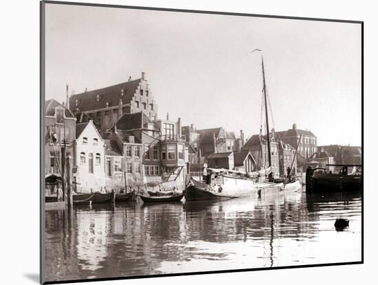 Canal Boats, Dordrecht, Netherlands, 1898-James Batkin-Mounted Photographic Print