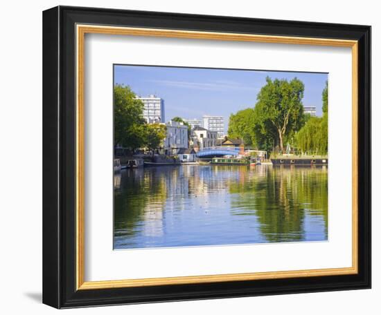 Canal Boats, Little Venice, Maida Vale, London, England-Jane Sweeney-Framed Photographic Print