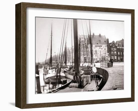 Canal Boats, Rotterdam, 1898-James Batkin-Framed Photographic Print