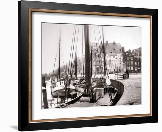 Canal Boats, Rotterdam, 1898-James Batkin-Framed Photographic Print