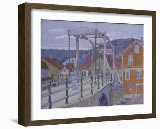 Canal Bridge, Flekkefjord-Harold Gilman-Framed Giclee Print