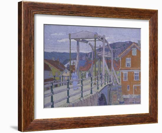 Canal Bridge, Flekkefjord-Harold Gilman-Framed Giclee Print