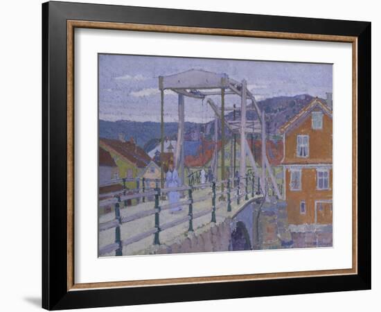 Canal Bridge, Flekkefjord-Harold Gilman-Framed Giclee Print