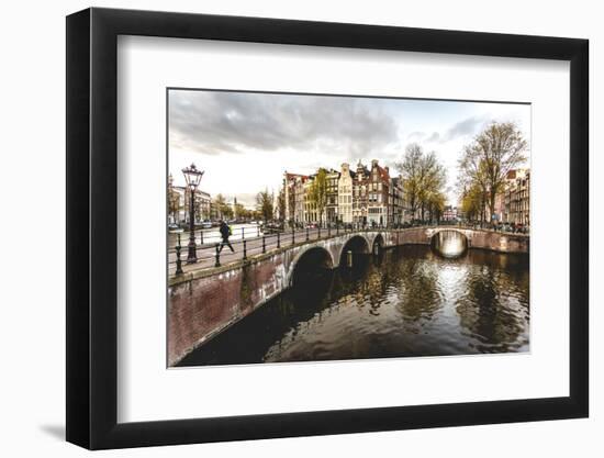 Canal Crossroads At Keizersgracht, Amsterdam, Netherlands.-Francesco Riccardo Iacomino-Framed Photographic Print