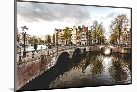 Canal Crossroads At Keizersgracht, Amsterdam, Netherlands.-Francesco Riccardo Iacomino-Mounted Photographic Print