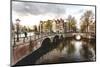 Canal Crossroads At Keizersgracht, Amsterdam, Netherlands.-Francesco Riccardo Iacomino-Mounted Photographic Print