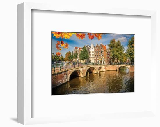 Canal Gracht Bridges Amsterdam-null-Framed Art Print