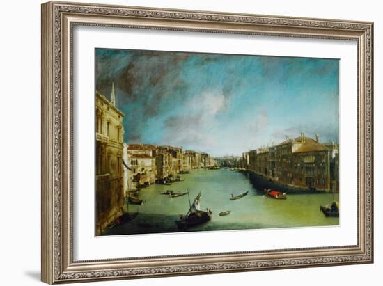 Canal Grande, Venice.-Canaletto-Framed Giclee Print