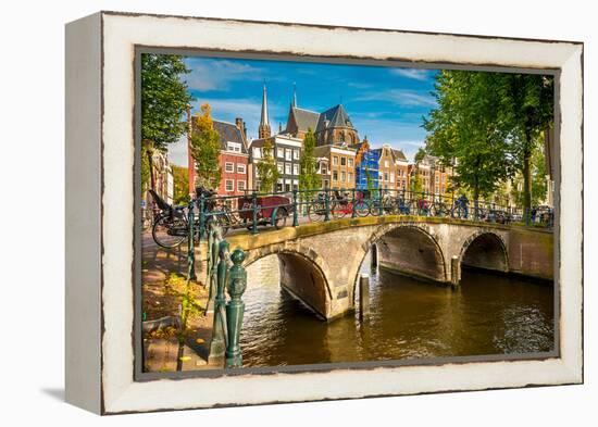 Canal in Amsterdam-sborisov-Framed Premier Image Canvas